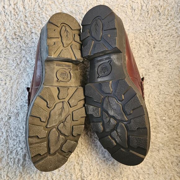 NEW Born‎ Carrera Penny Loafers Womens 8.5 Burgundy Brown Leather Lug Sole Shoes - Picture 7 of 9